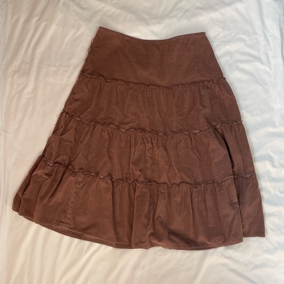 Cottage & Fairy Core Brown Maxi Skirt - Picture 4 of 4
